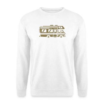 Camping-car Silhouette Camping Vacances en famille - Sweat-shirt Unisexe - blanc - Devant