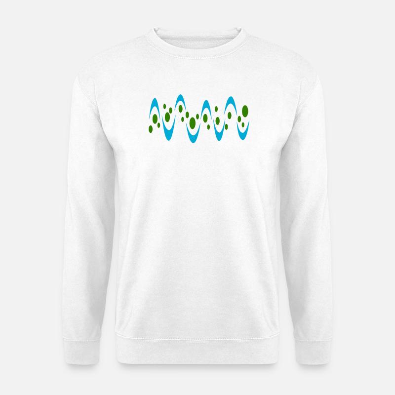 Wellendesign von Cean - Unisex Pullover - Weiß