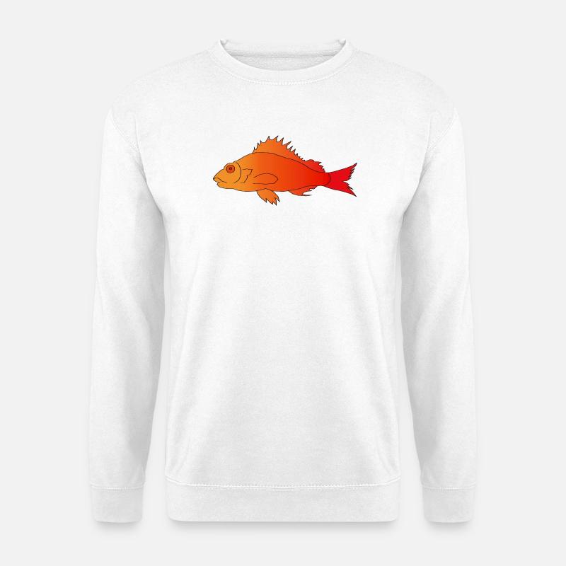Fisch mit Zackenflosse - Unisex Pullover - Weiß