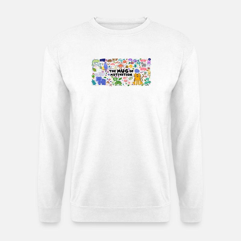Tasse der Motivation - Unisex Pullover - Weiß