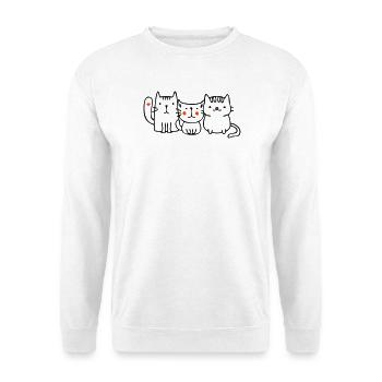drei kleine Katzen - Unisex Pullover - Weiß - Vorne