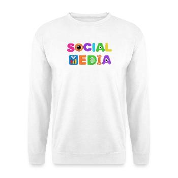 Colorful Social Media Pop Art - Unisex Sweatshirt - white - Front