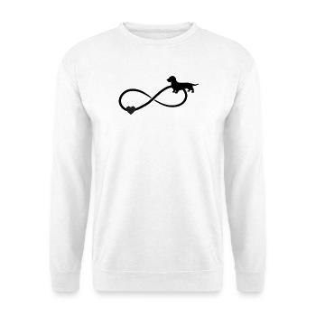 Rauhaardackel Dackel Unendlichkeit  - Unisex Pullover - Weiß - Vorne
