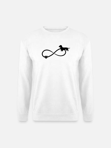 Teckel aux cheveux durs Teckel Infinity - Sweat-shirt Unisexe - blanc