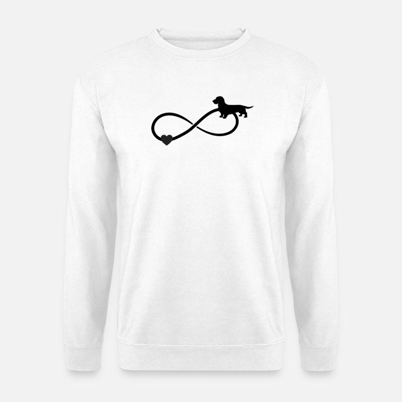 Rauhaardackel Dackel Unendlichkeit  - Unisex Pullover - Weiß