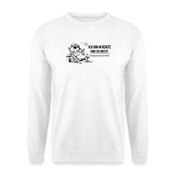 Lustiges Rentner Bild Spruch Dackel - Unisex Pullover - Weiß - Vorne