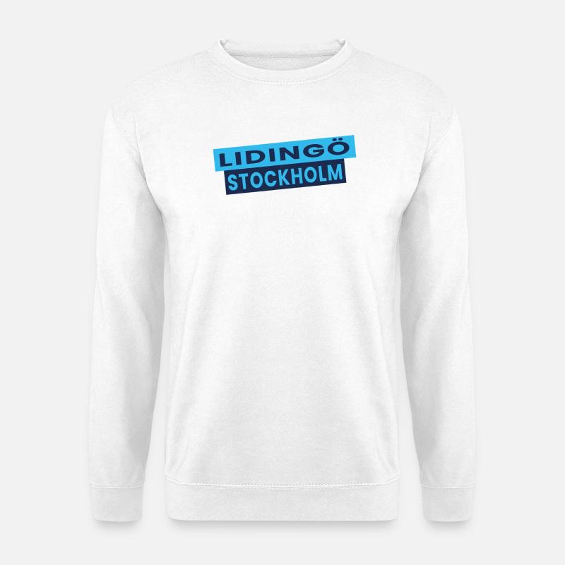 Lidingö Stockholms Diagonallogo - Unisex Pullover - Weiß