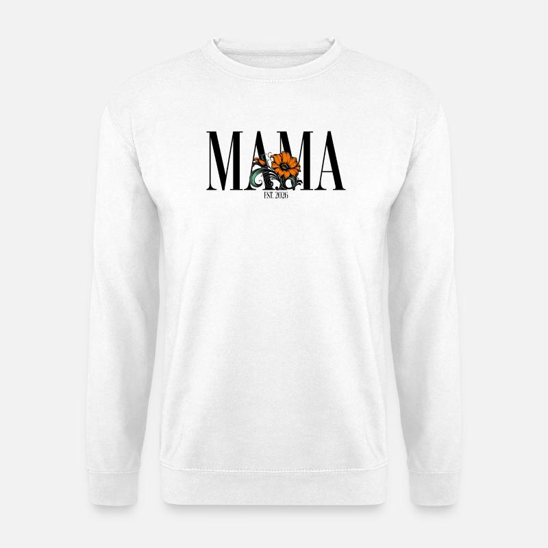 Mama – Florale Vintage Blume Geschenkidee - Unisex Pullover - Weiß