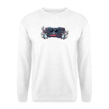 Keyboard Mice Duo - Unisex Pullover - Weiß - Vorne