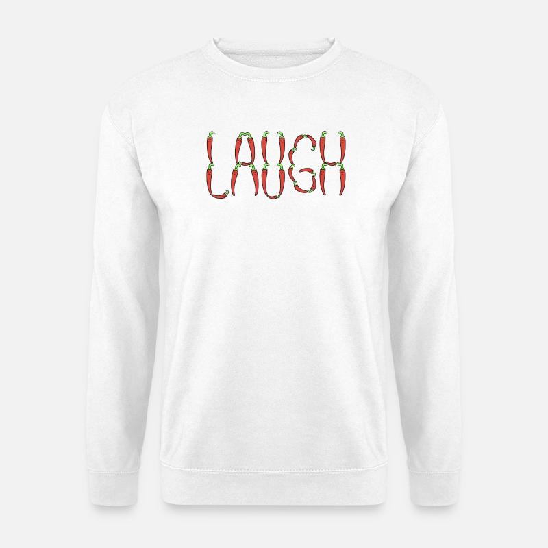 Chilischoten Lachen - Unisex Pullover - Weiß