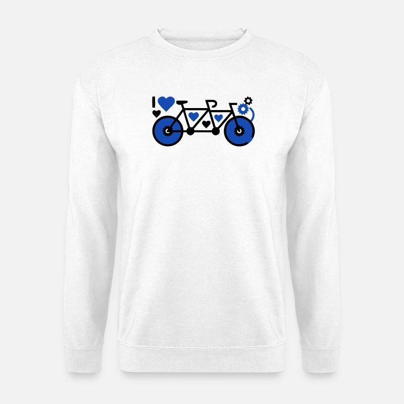 Romantisches Tandem Herzen Liebe - Unisex Pullover - Weiß