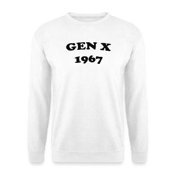 Gen X 1967 Retro Logo - Unisex Sweatshirt - white - Front