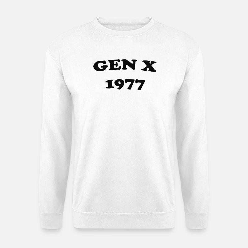 Gen X 1977 Retro-Print - Unisex Pullover - Weiß