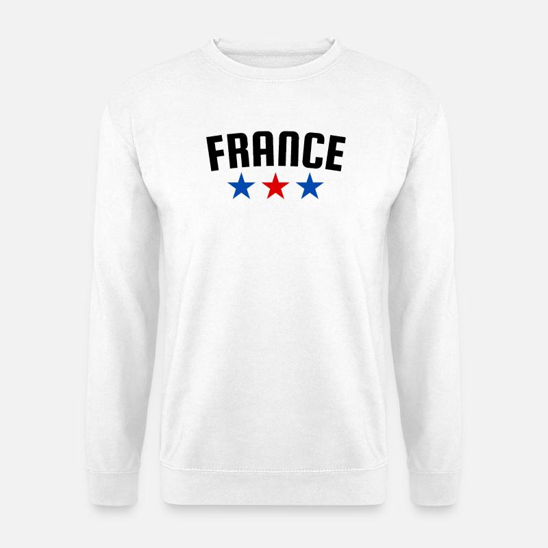 Frankreich 3 Sterne Design - Unisex Pullover - Weiß
