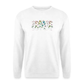 Fleur - Sweat-shirt Unisexe - blanc - Devant