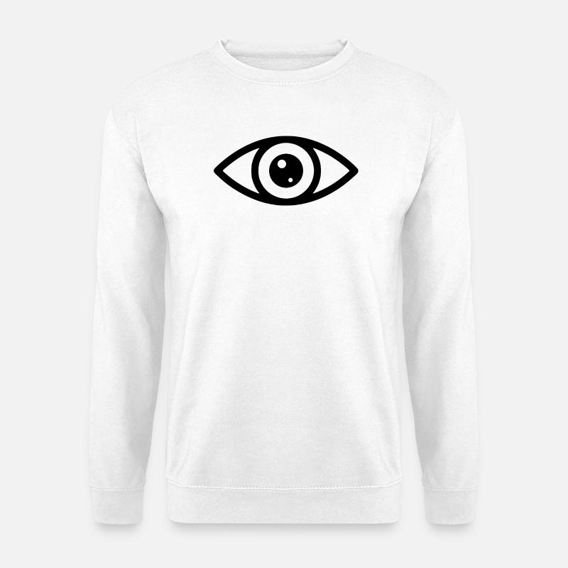 Augensilhouette - Unisex Pullover - Weiß