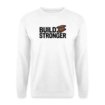 Build Stronger Logo - Unisex Sweatshirt - white - Front