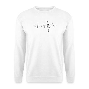 Impulsion de fréquence cardiaque de trombone EKG - Sweat-shirt Unisexe - blanc - Devant