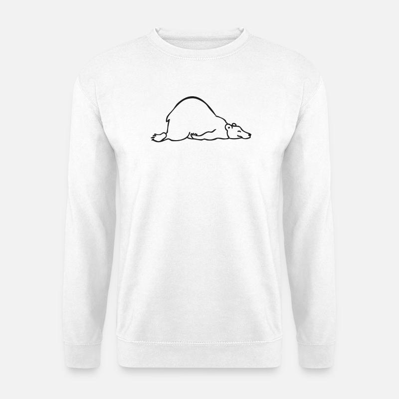 Sleeping bear | Schlafender Bär - Unisex Pullover - Weiß