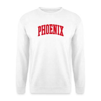 Phoenix Bogen-Schriftzug - Unisex Pullover - Weiß - Vorne