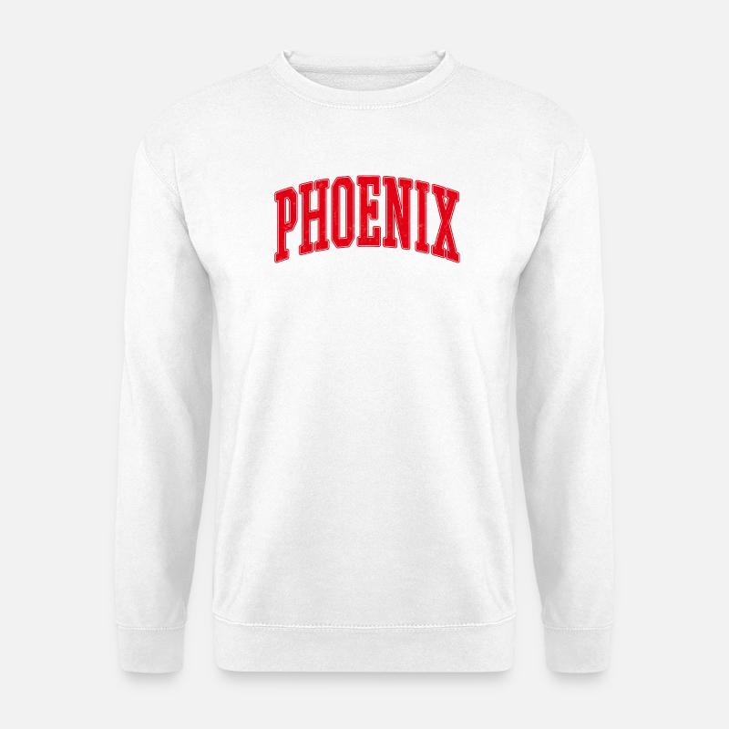 Phoenix Bogen-Schriftzug - Unisex Pullover - Weiß