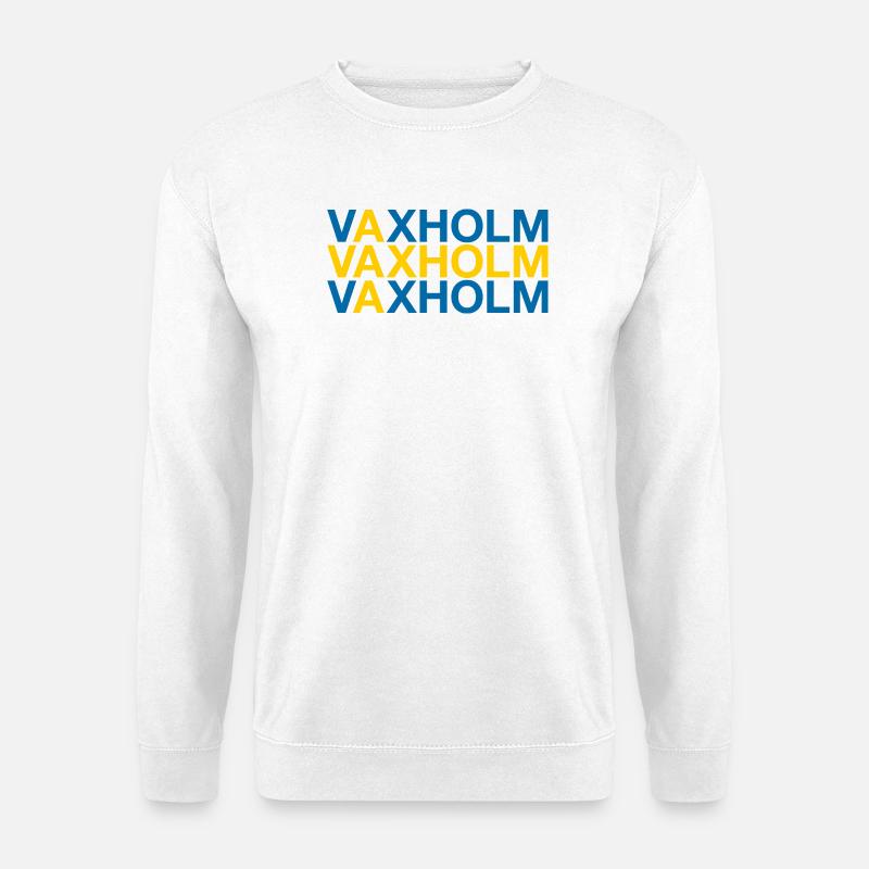 VAXHOLM Sverige Sweden Schweden Flagge - Unisex Pullover - Weiß