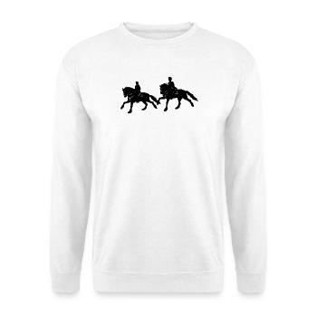 Cavalier frison - Sweat-shirt Unisexe - blanc - Devant