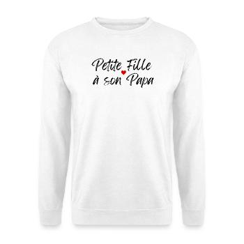 Little Girl with Her Daddy - Unisex Sweatshirt - white - Front