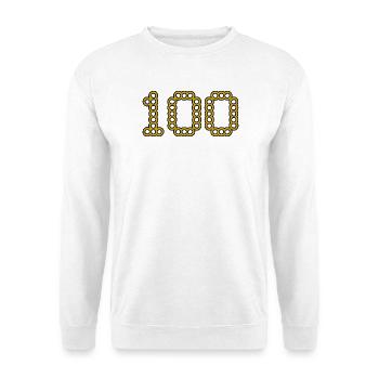 100. 100 YEARS. 100th ANNIVERSARY. BIRTHDAY 100 - Unisex Sweatshirt - white - Front