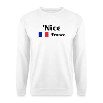 Nice France- Imprimés élégants - Sweat-shirt Unisexe - blanc - Devant