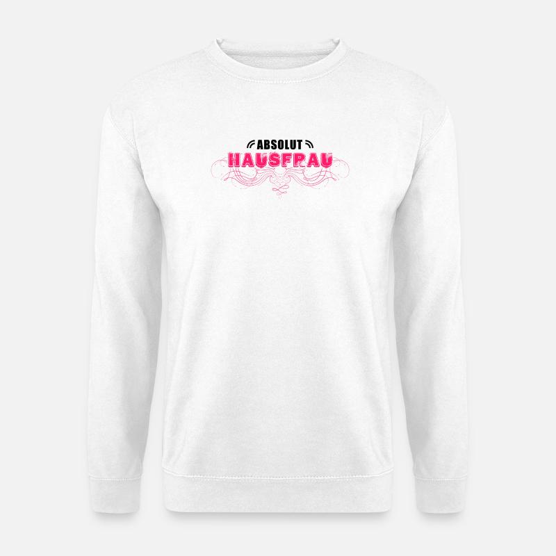ABSOLUTE HAUSFRAU verziert - Unisex Pullover - Weiß
