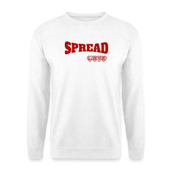 Design expressif de l’amour de la propagation - Sweat-shirt Unisexe - blanc - Devant