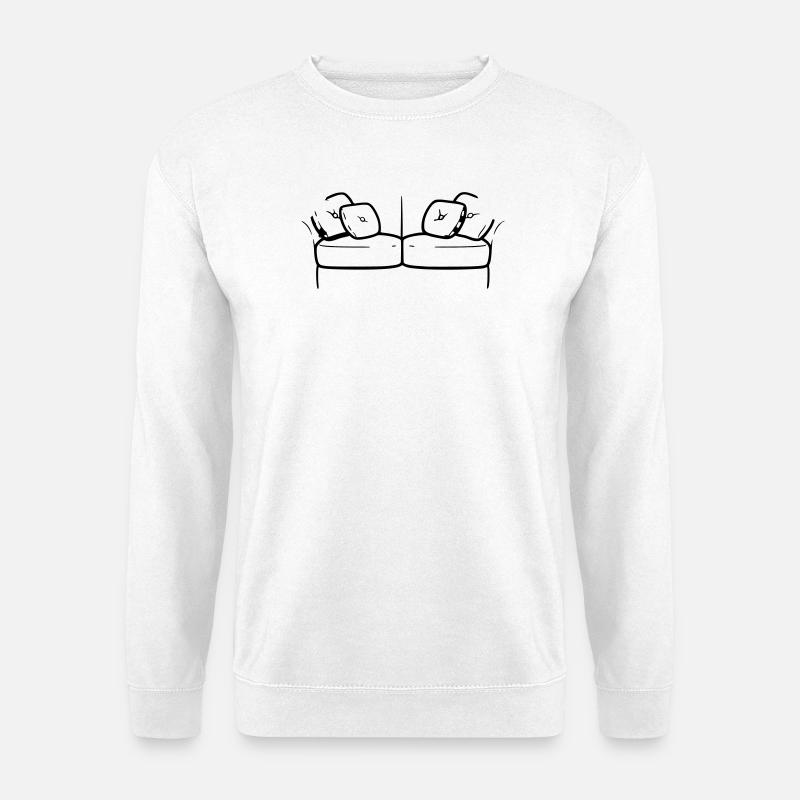 Sofa Couch Silhouette Chill Vector - Unisex Sweatshirt - white