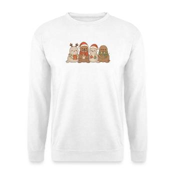 Phoques et morses Enfants Garçons Filles Noël - Sweat-shirt Unisexe - blanc - Devant