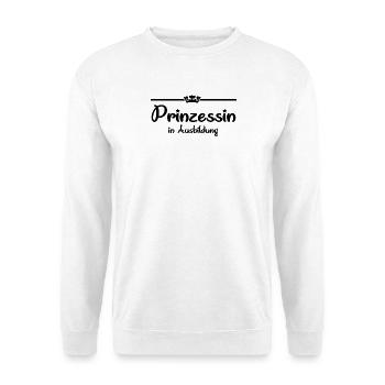 Princesse en formation - Fille - Fille - Sweat-shirt Unisexe - blanc - Devant