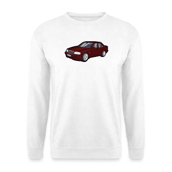 Red cartoon car street look - Unisex Sweatshirt - white - Front