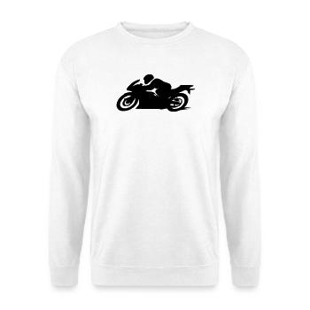 motocyclette - Sweat-shirt Unisexe - blanc - Devant