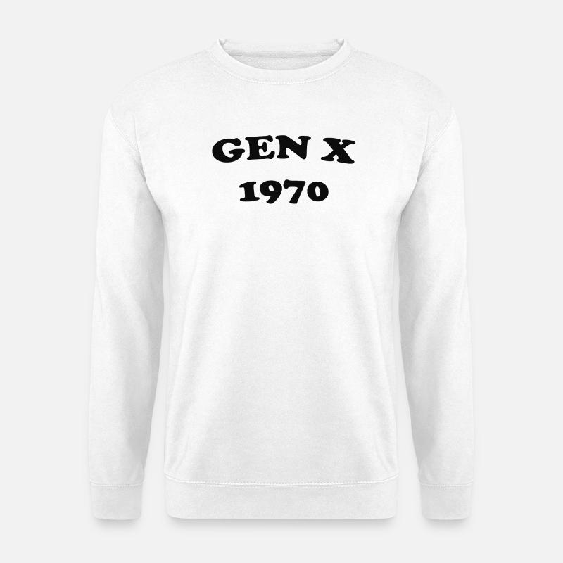 Gen X 1970 Retro Banner - Unisex Pullover - Weiß