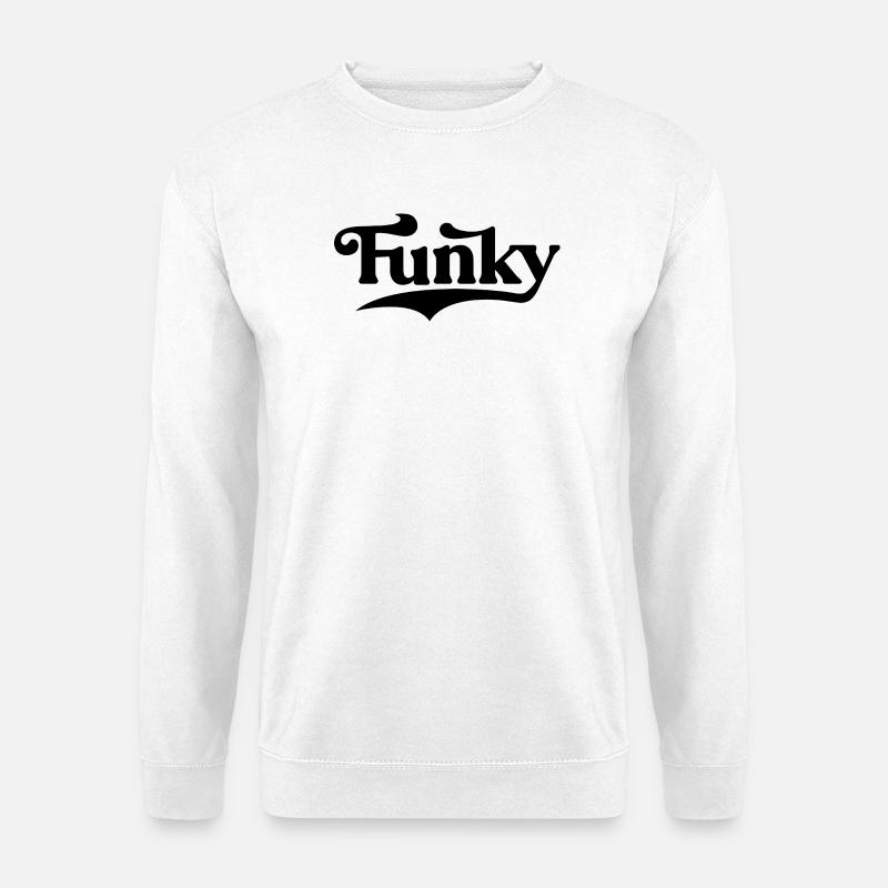 Funky Music Fettes Typografiedesign - Unisex Pullover - Weiß