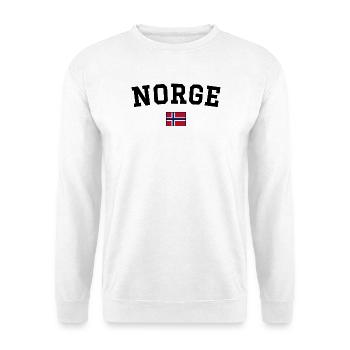 Norwegen Flagge Design Schwarz - Unisex Pullover - Weiß - Vorne