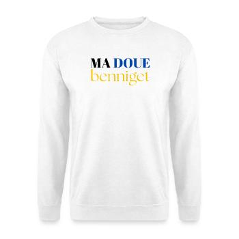 Ma Doue benniget - Expression bretonne - Sweat-shirt Unisexe - blanc - Devant