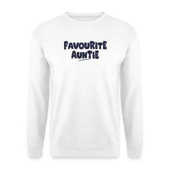 Lieblingsgeschenk der Tante - Unisex Pullover - Weiß - Vorne - Alina (178cm) & Michal (187cm)