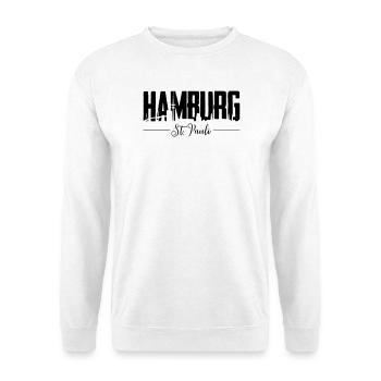 Hamburg St. Pauli, Reeperbahn, Kiez - Unisex Pullover - Weiß - Vorne
