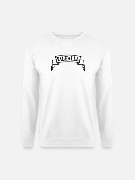 Valhalla in the banner - Unisex Sweatshirt - white