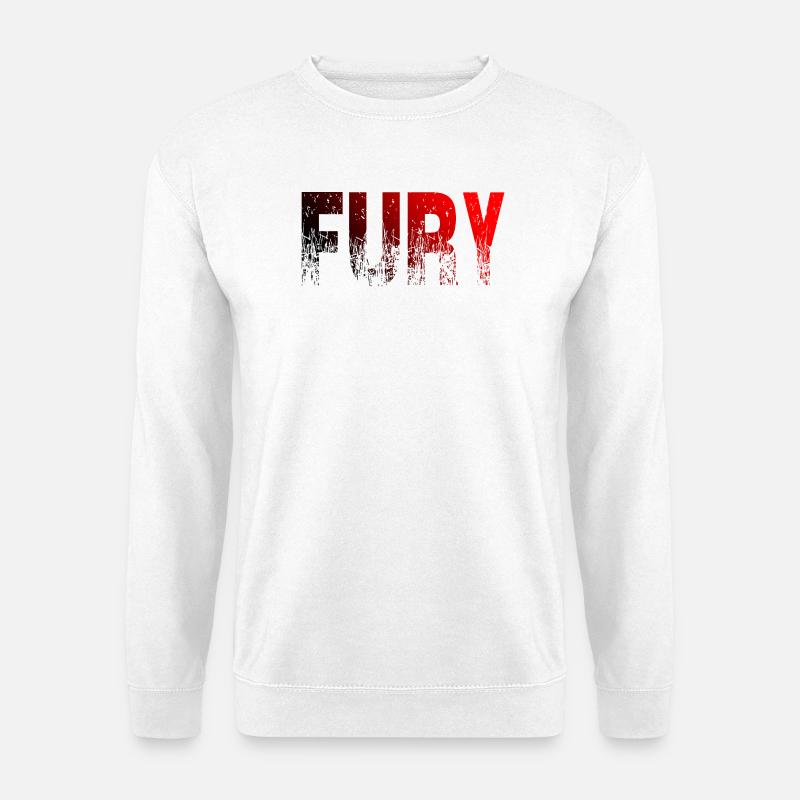 Fury Rot & Schwarz - Unisex Pullover - Weiß