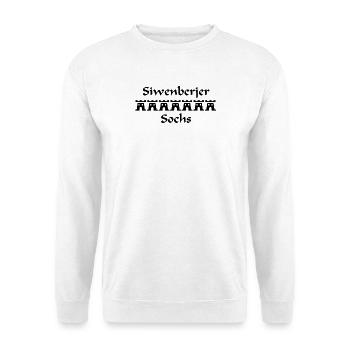 Siebenbürger Sachs Herren Design mit 7 Burgen - Unisex Pullover - Weiß - Vorne
