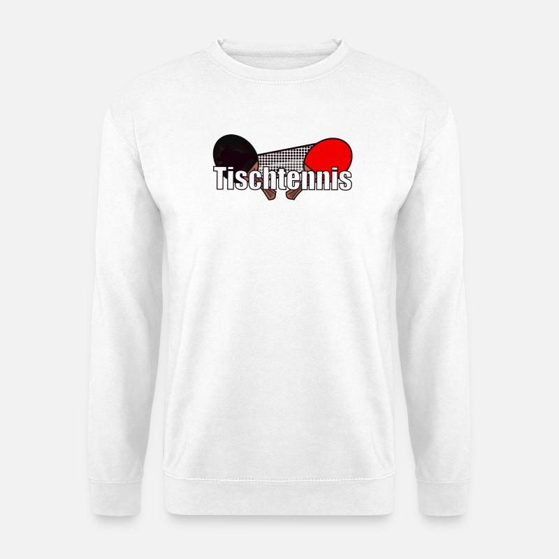 Tischtennis Collage mit Schlägern - Unisex Pullover - Weiß