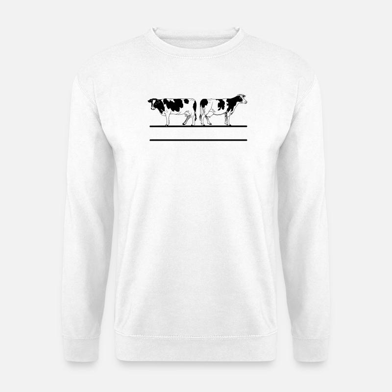 Black white cows monogram - Unisex Sweatshirt - white