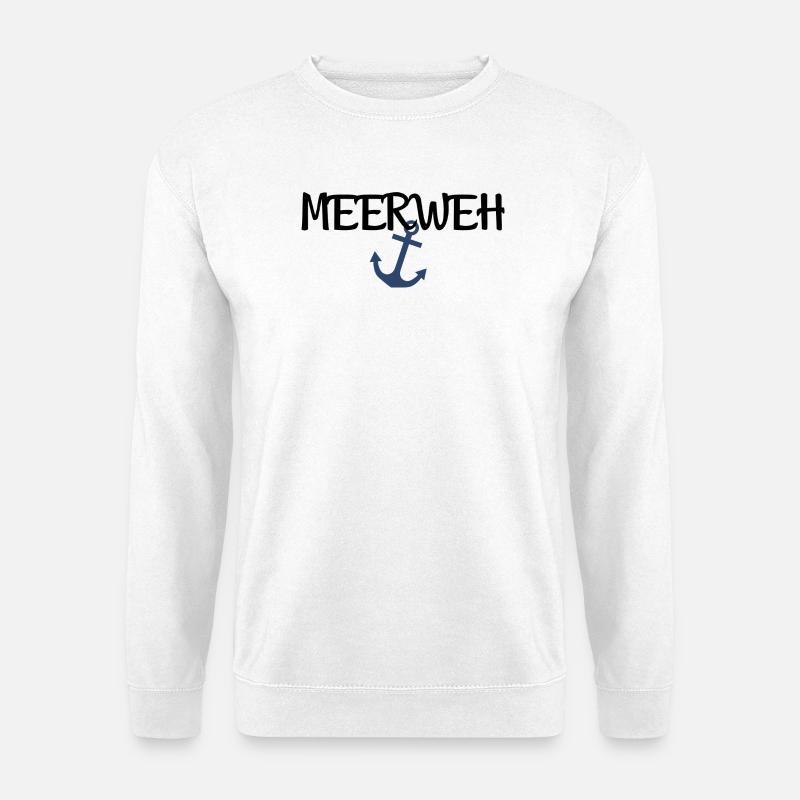 Meerweh Anker Meer  - Unisex Pullover - Weiß