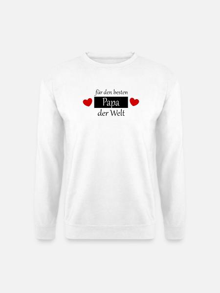 Vatertag 2026 Geschenk Papa Vater best dad ever - Unisex Pullover - Weiß
